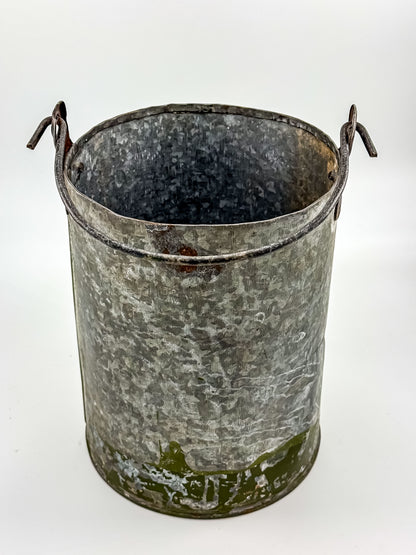 Vintage Metal Ammo Canister Bucket