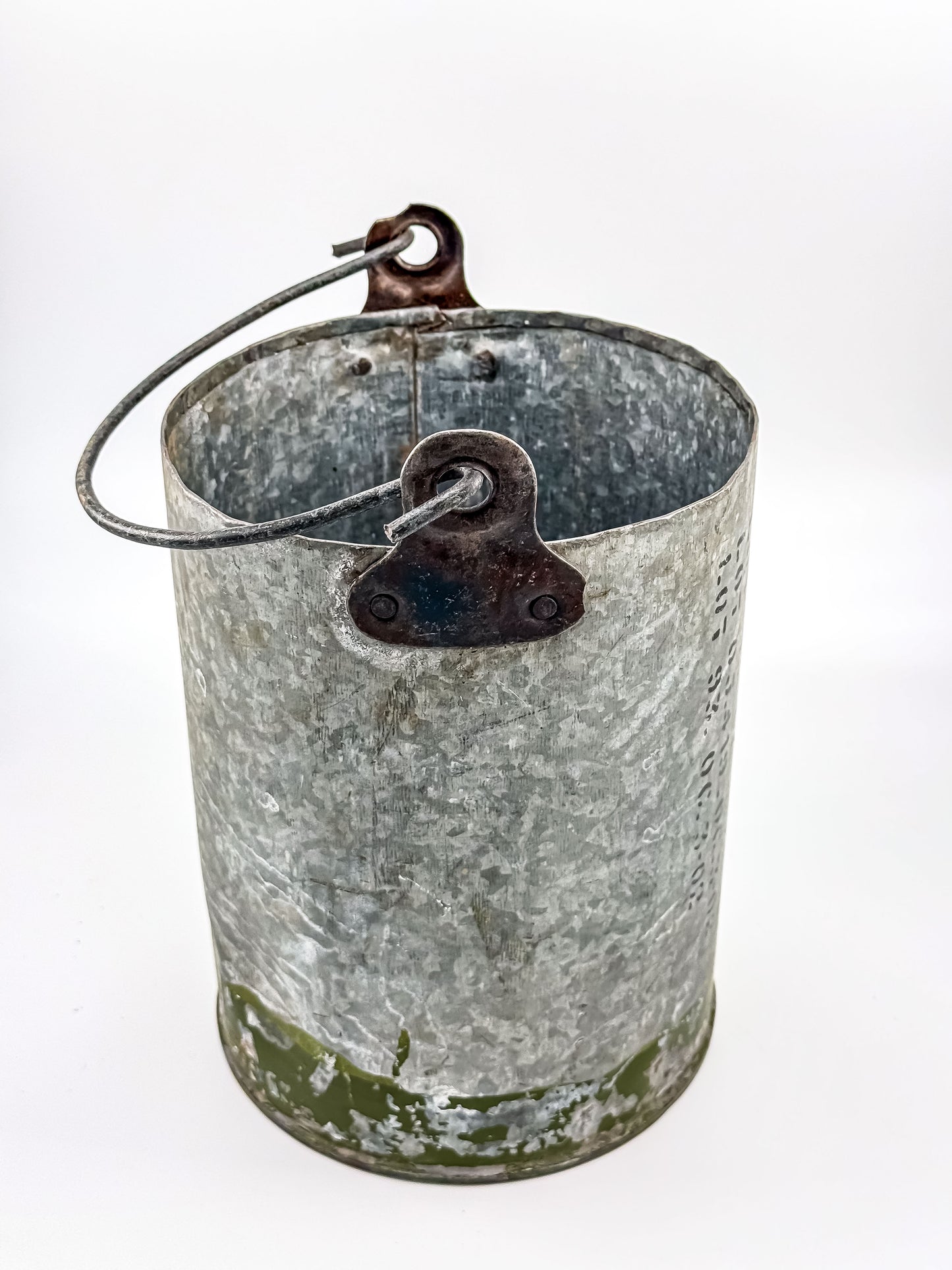 Vintage Metal Ammo Canister Bucket
