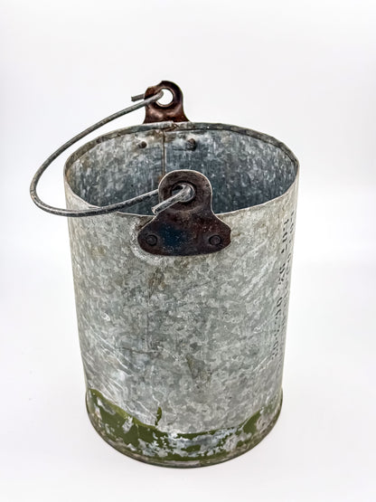 Vintage Metal Ammo Canister Bucket