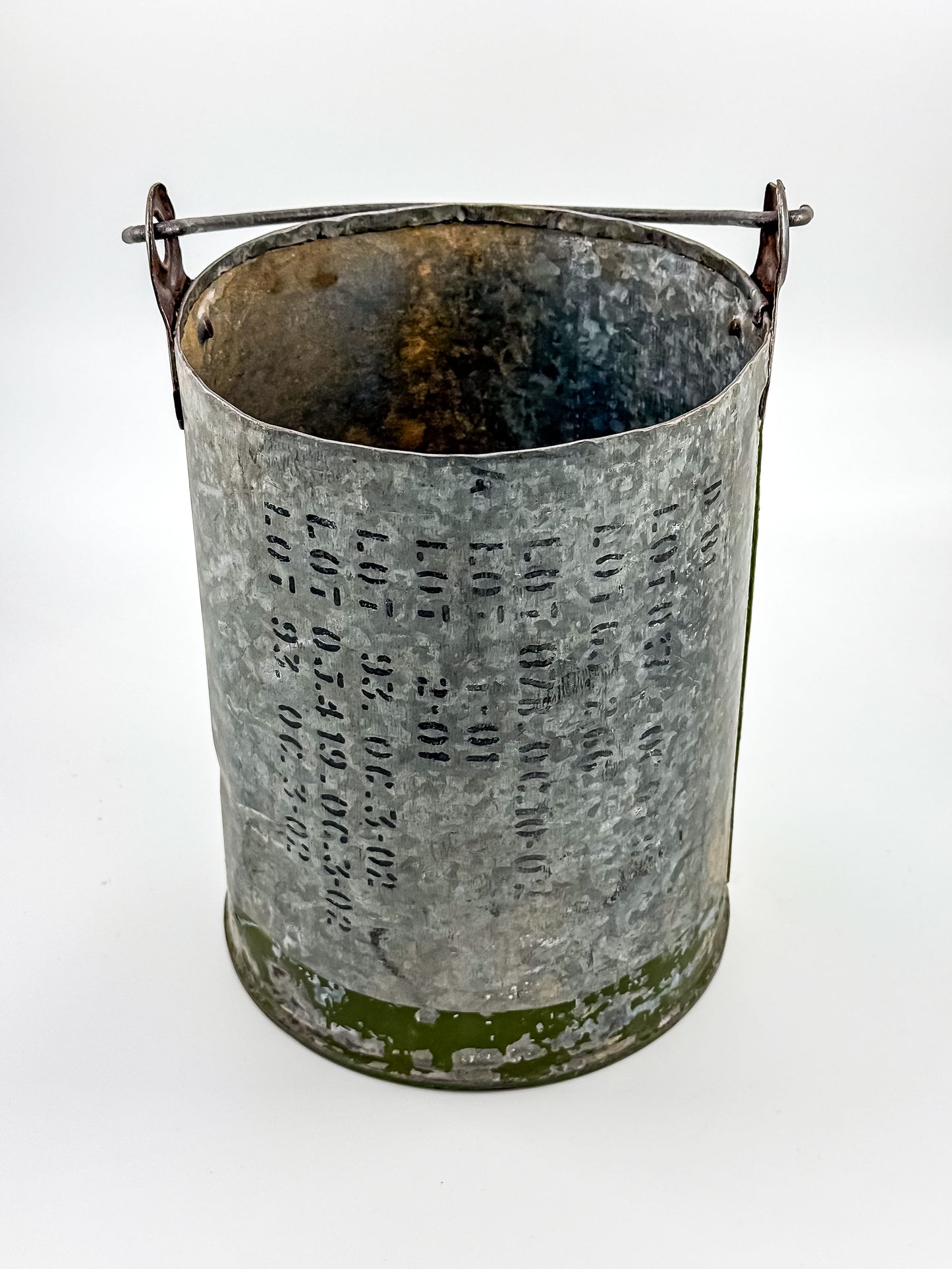 Vintage Metal Ammo Canister Bucket