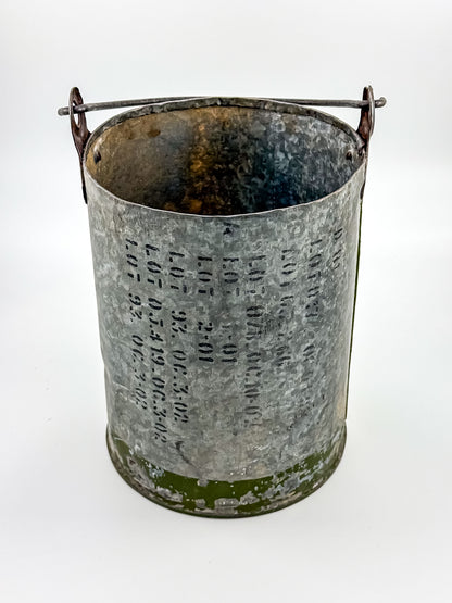 Vintage Metal Ammo Canister Bucket