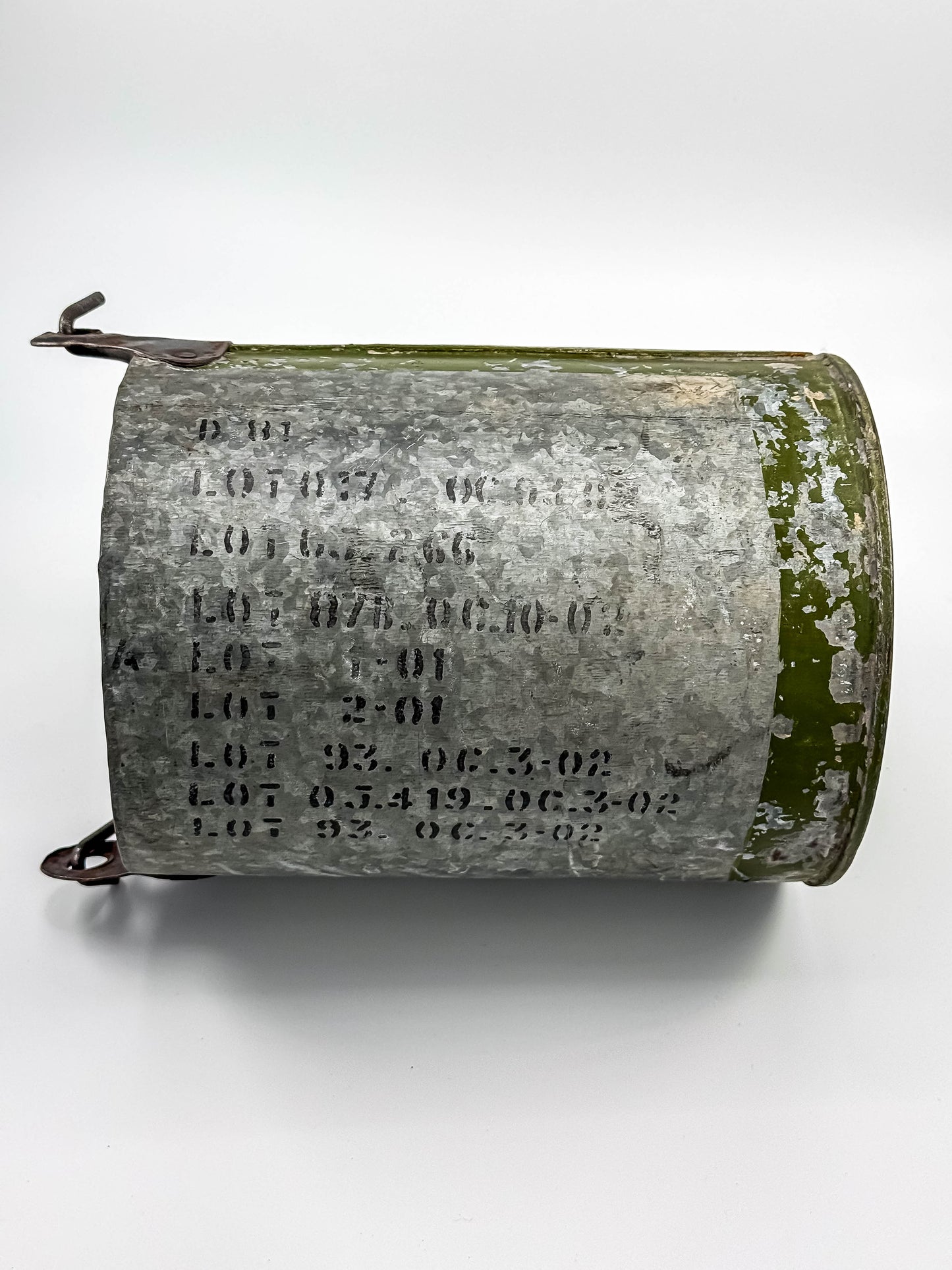 Vintage Metal Ammo Canister Bucket