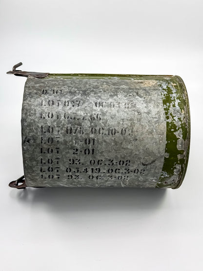 Vintage Metal Ammo Canister Bucket