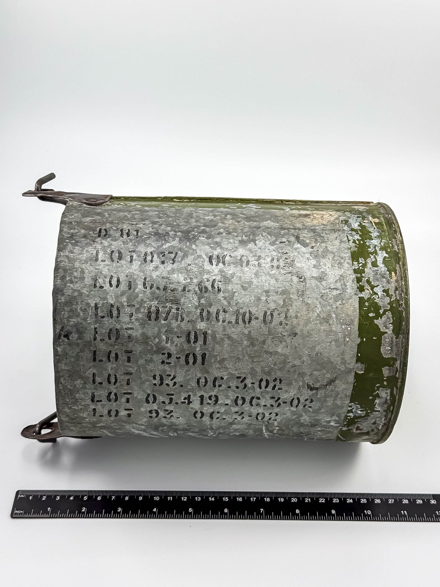 Vintage Metal Ammo Canister Bucket