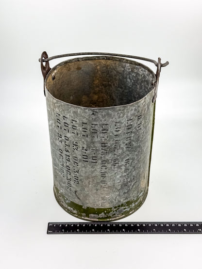 Vintage Metal Ammo Canister Bucket