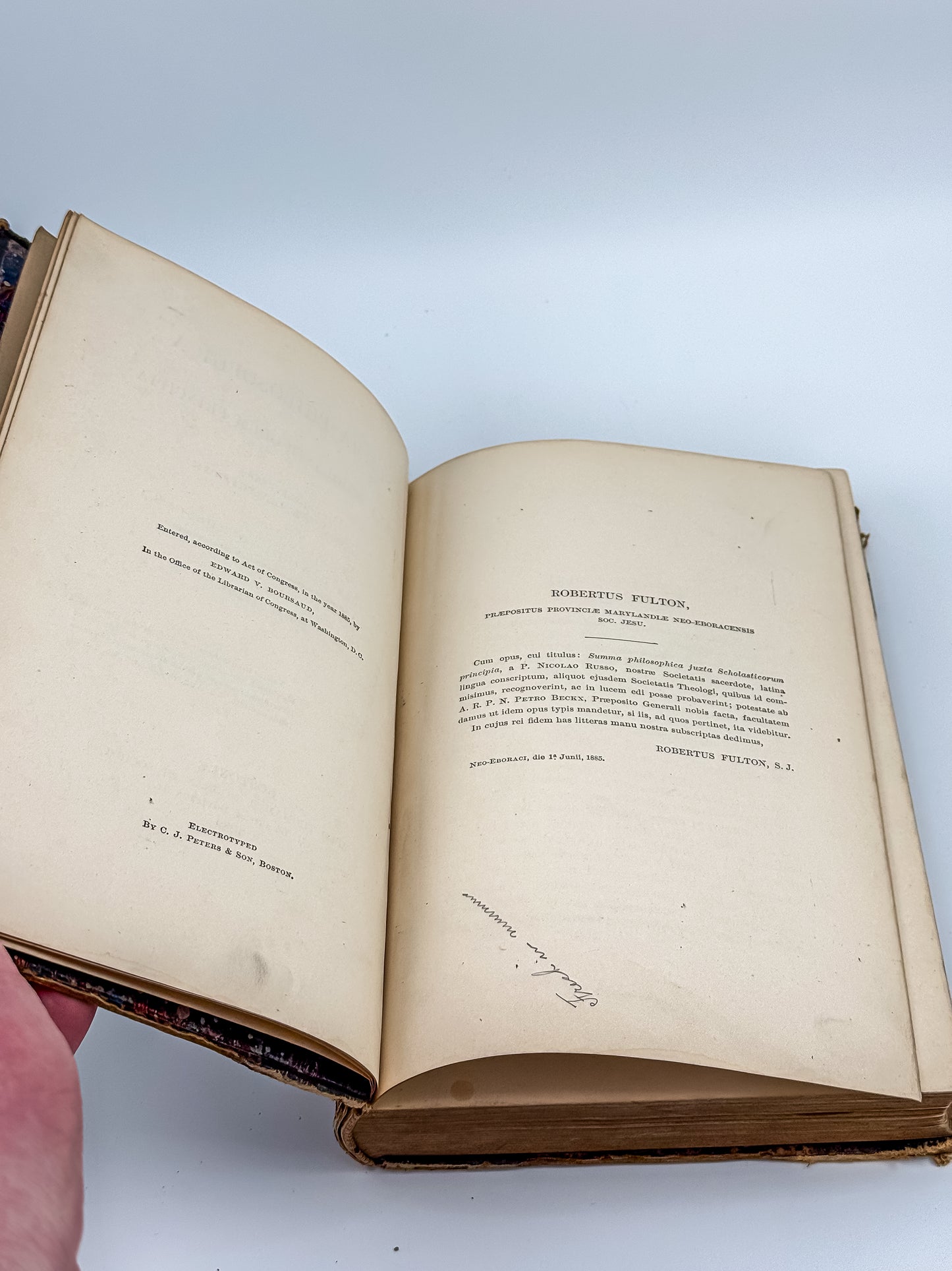 1889 Summa Philosophica - Latin Scholastic Philosophy by P. Nicolao Russo
