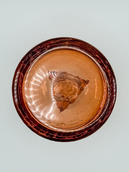 Fire & Light Footed Jar with Lid - Copper