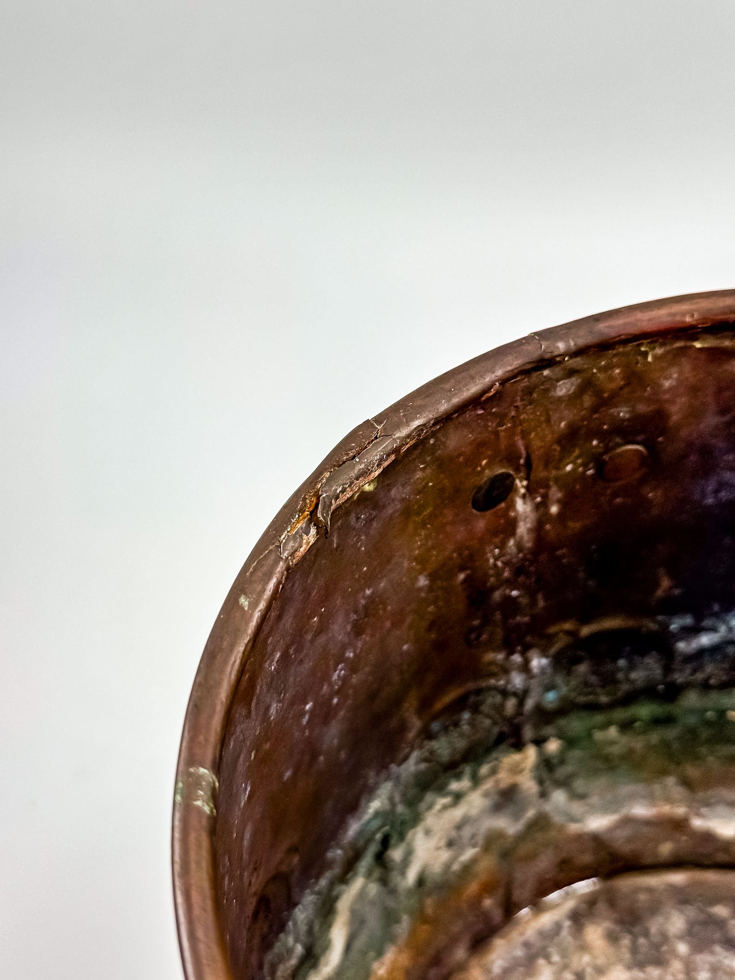 Antique Brass Footed Jardinière with Lion Handles