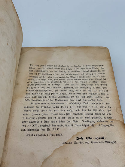 1853 Ny Samling af Prædikener - Danish Sermon Collection by C. J. Bone